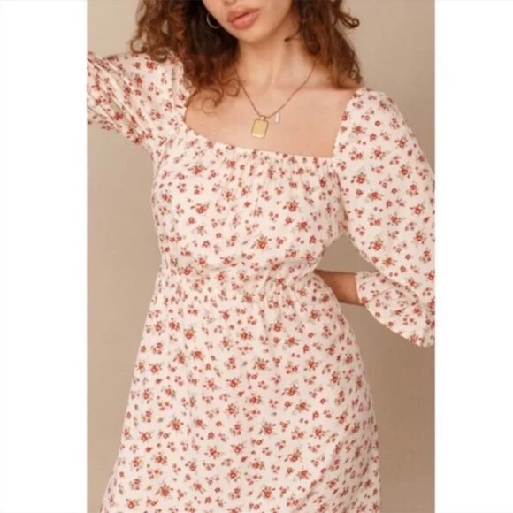 NWT Reformation Karly Floral Colette Midi Dress in Medium - Picture 1 of 15